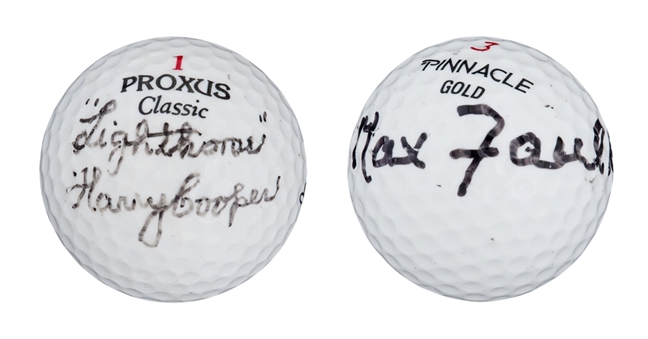 Lot of (2) Signed Golf Balls - Max Faulker & Harry Lighthorse Cooper (PSA/DNA)
